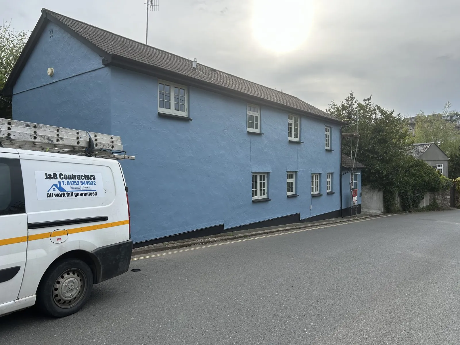 Exterior painting of a detached house in South Molton